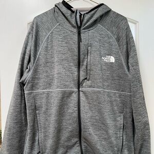 Northface super soft and warm grey hooded sweatshirt